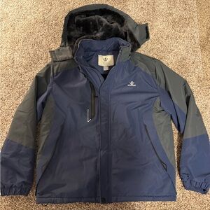 Water-Resistant Men's Ski Jacket in Navy and Gray by Weather Crew. Like new.